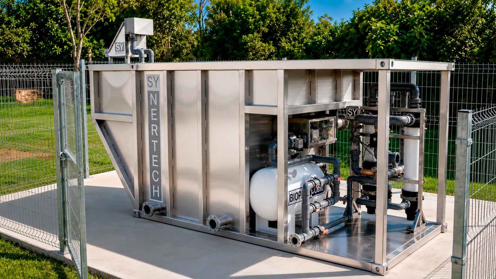 Planta Biopack Ultra para aguas residuales multifamiliares e institucionales