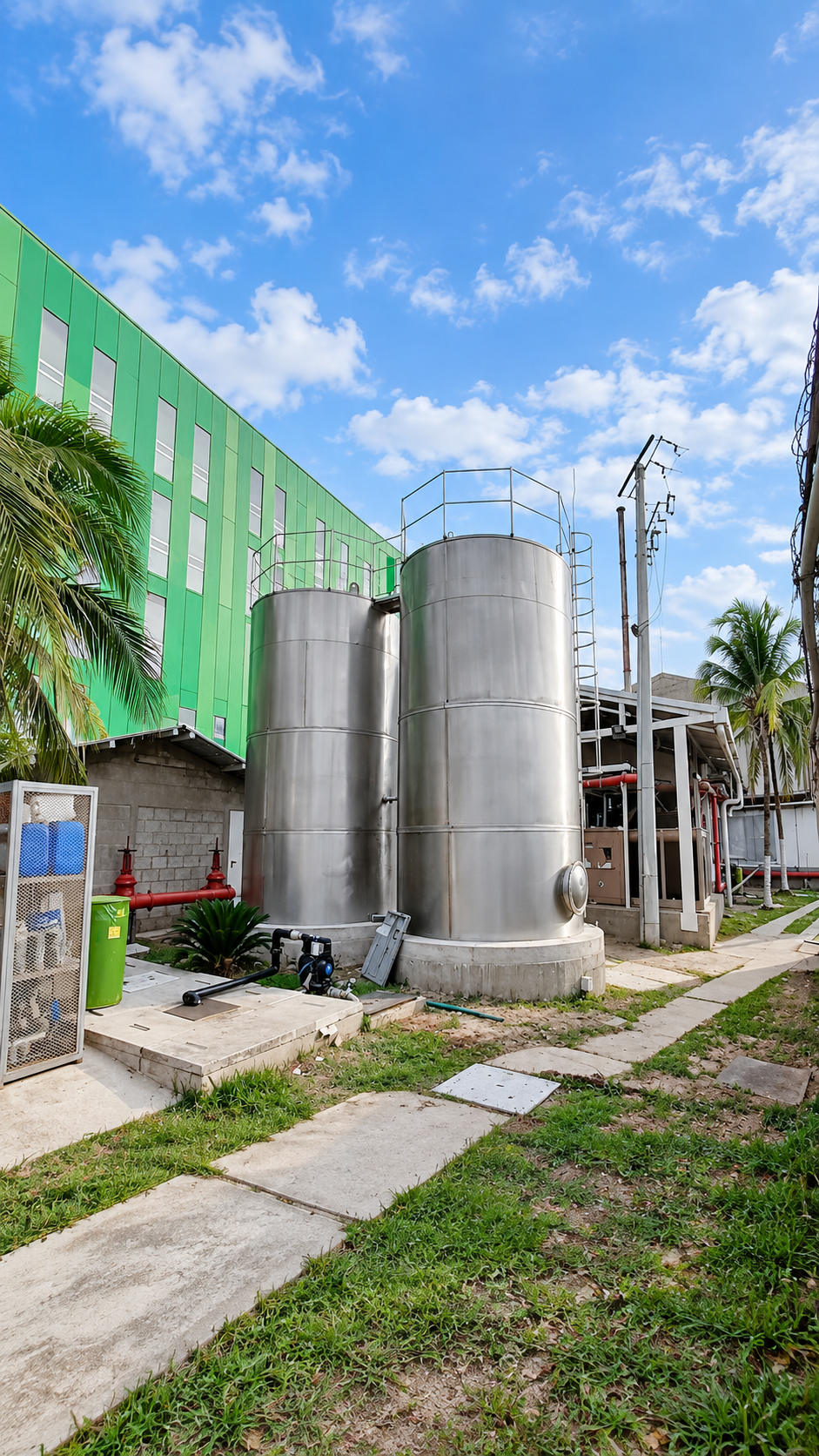 Interior y medio soporte del bioreactor MBBR