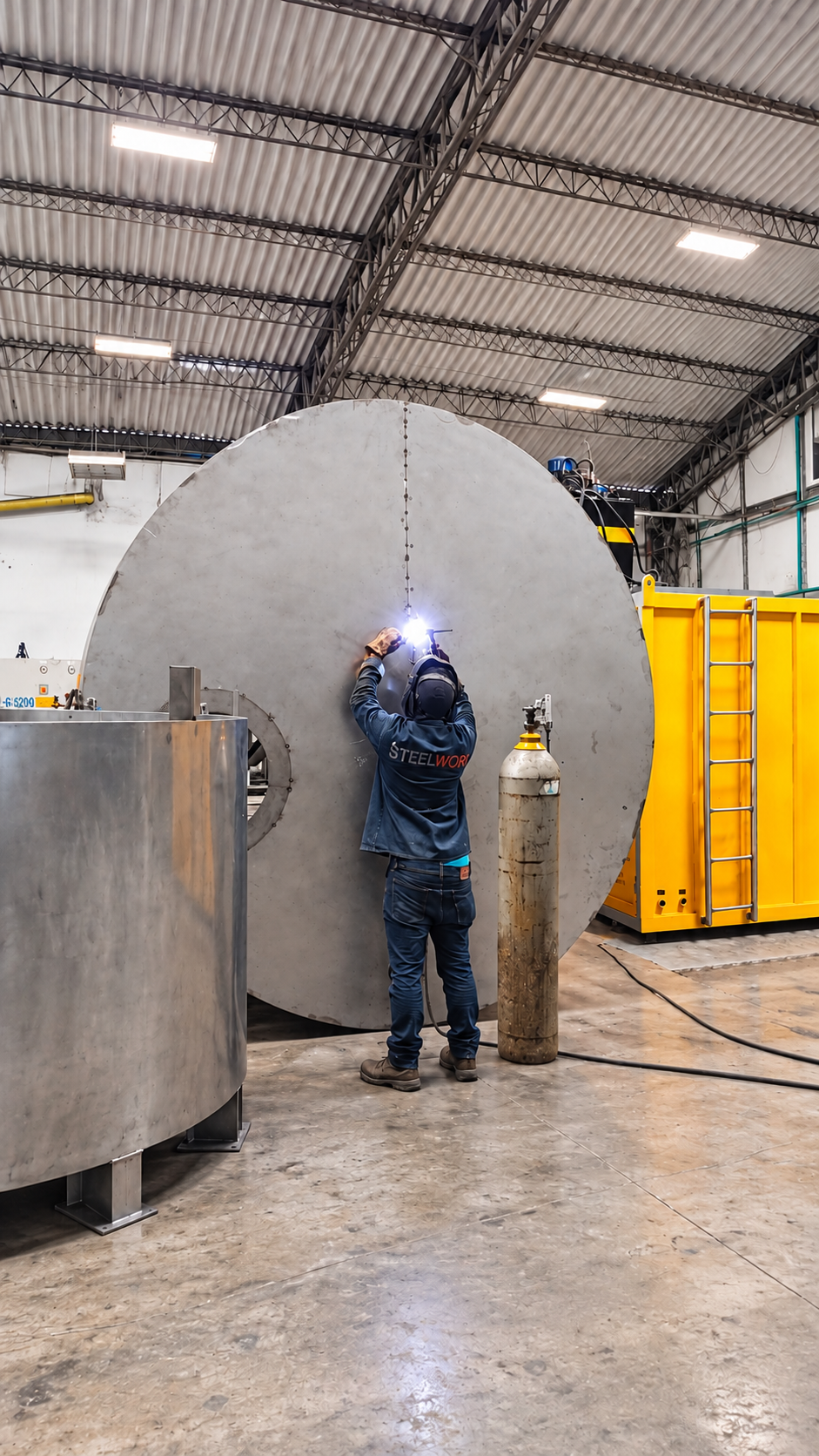 Interior y medio soporte del bioreactor MBBR