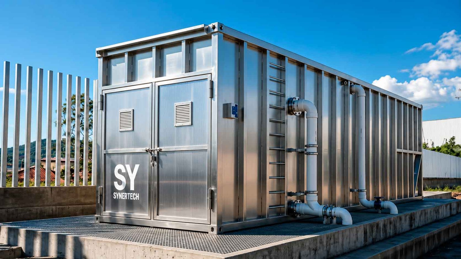 Bioreactor MBBR modular para tratamiento de aguas residuales domésticas e industriales