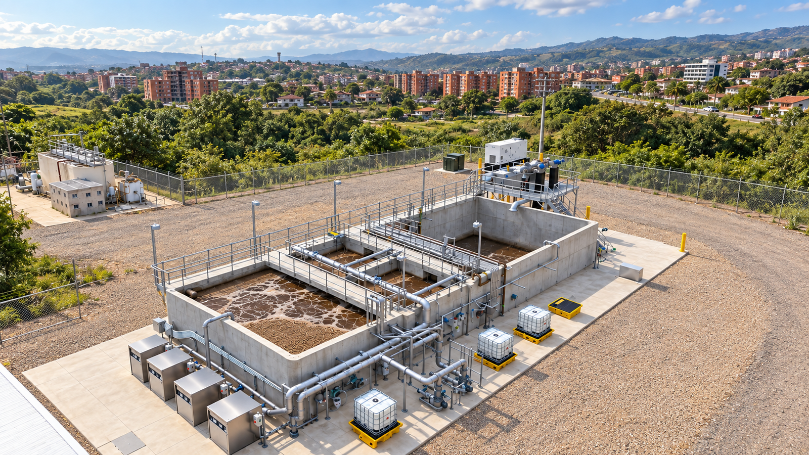 MBR BOX, biorreactor MBR integrado en concreto con membranas MBR