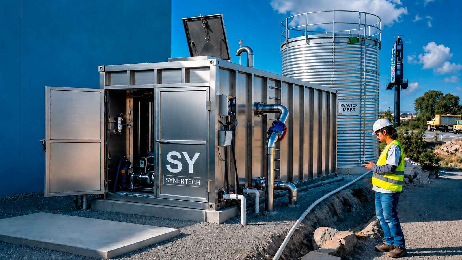 Planta de Tratamiento PTAR Biorreactor MBR Ultrafiltración y Lodos Activados | Syner Tech