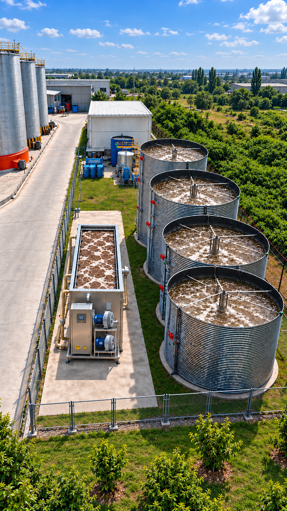Reactor biológico MBBR para tratamiento de aguas residuales